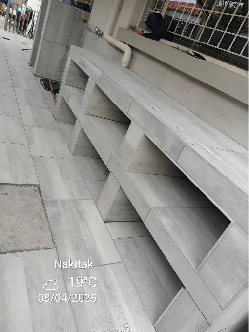 Built in Concrete Shelves